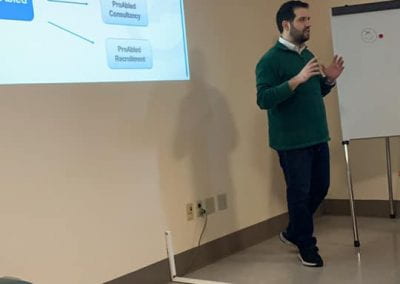 Samer Sfeir explaining a slide about ProAbled services